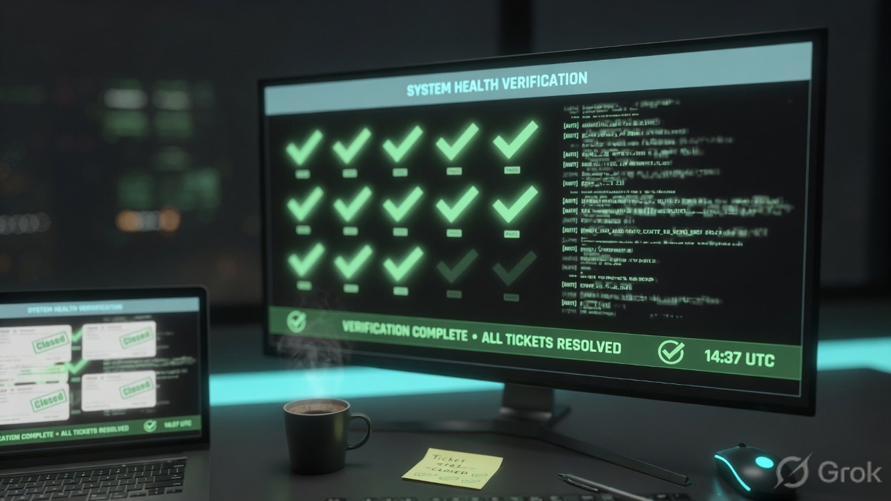 Teaches: operators prove a live Aruba user session on a monitor, not from Wi-Fi bars