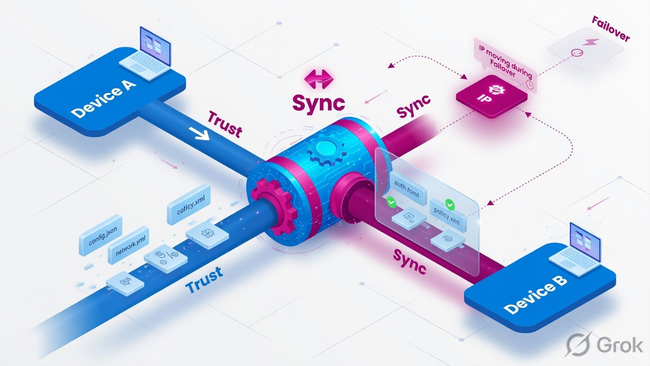 Config objects flowing through sync then a floating IP moving