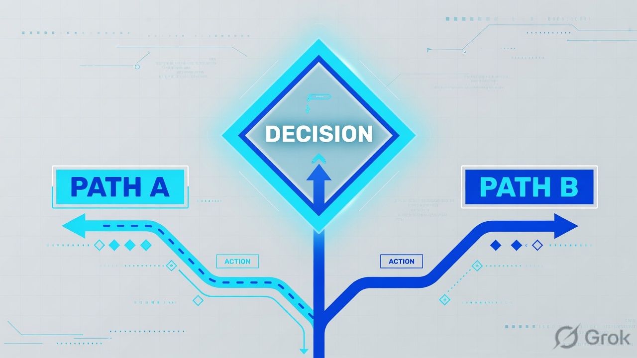 Teaches: one decision splits Path A ZTNA per-app from Path B VPN network access