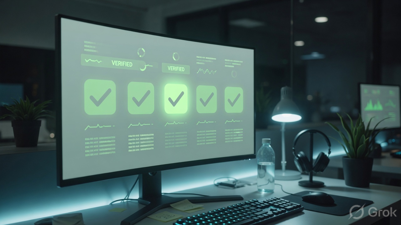 Teaches: verification is a desk with health checks and logs, not a guess