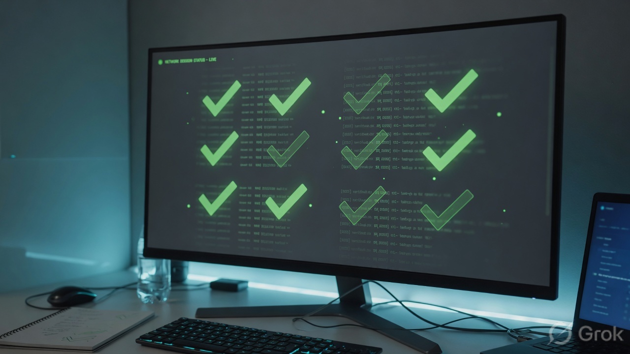 Teaches: you leave the bridge when the proof fields are green, not when the dashboard looks calm