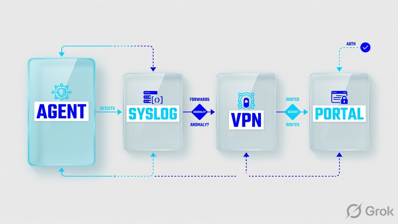 Four User-ID sources: agent, syslog, VPN, portal