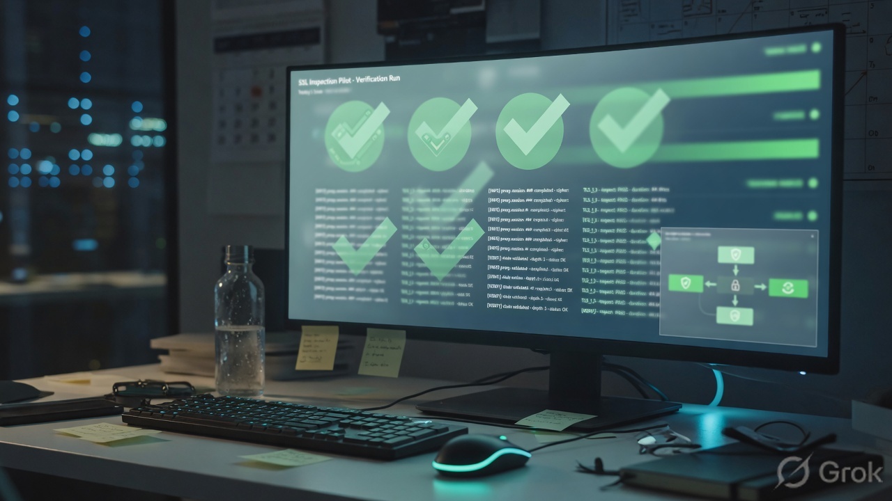 Operator verifying inspect health on a desk