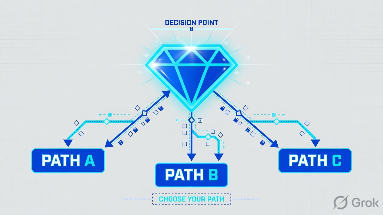 One diamond three paths
