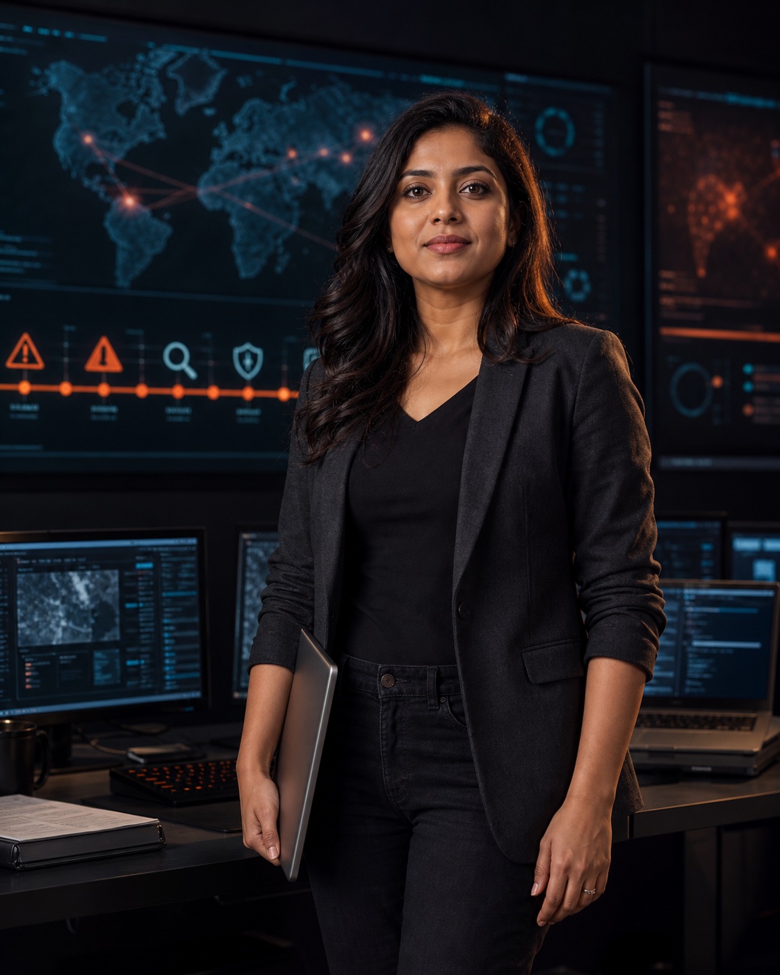 Indian incident response specialist reviewing a digital forensics timeline