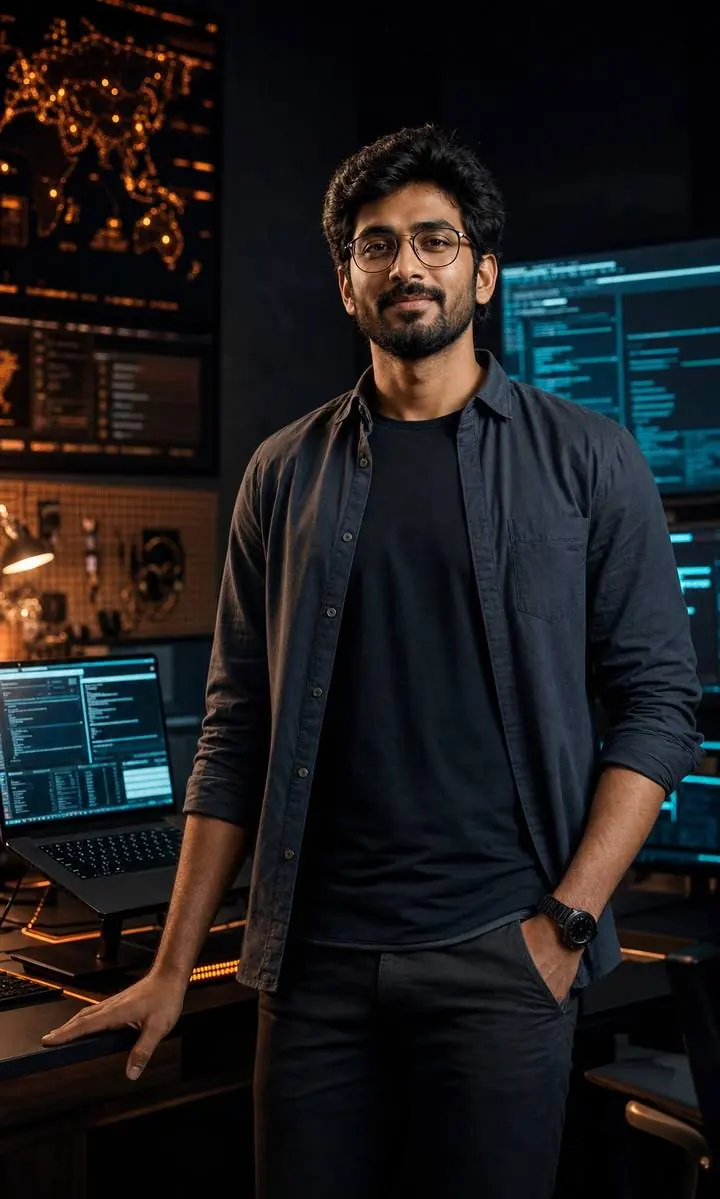Indian penetration tester in an ethical security testing lab
